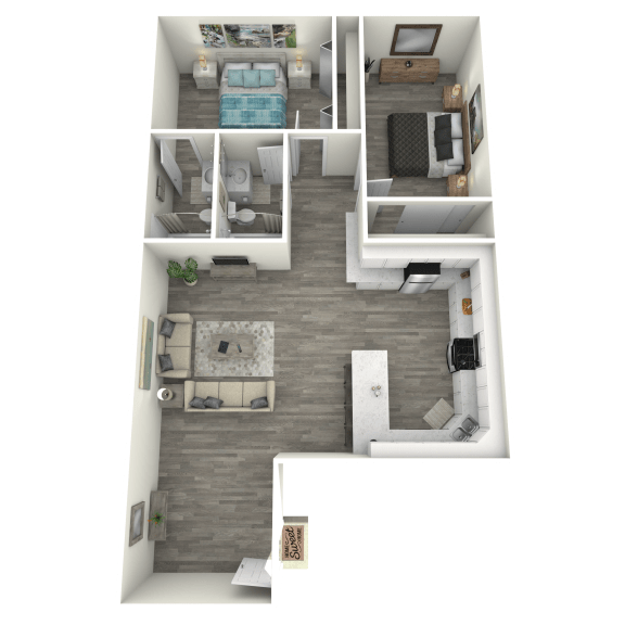 a 1 bedroom floor plan  summit  503 square feet