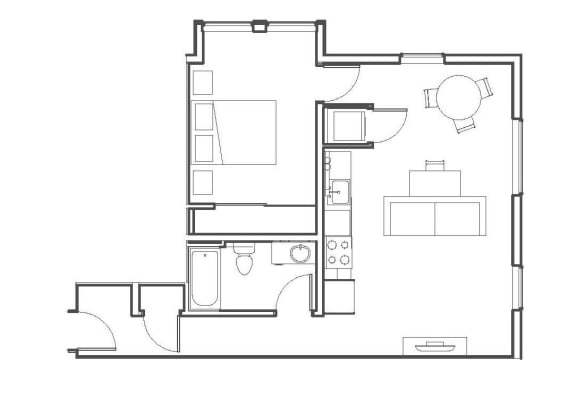 black and white floor plan of a modern house