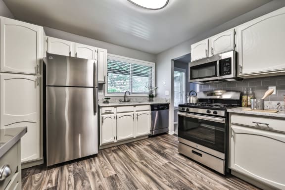 Kitchen- wood-style flooring