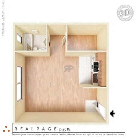 a small room with a bathroom and a window