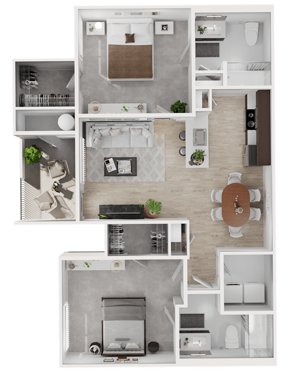A floor plan of a house with a kitchen, living room, and bathroom.