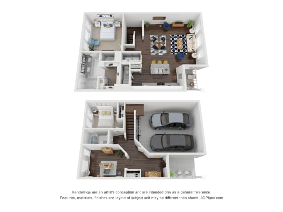 2 bedroom floor plan  the villas at spring creek apartments