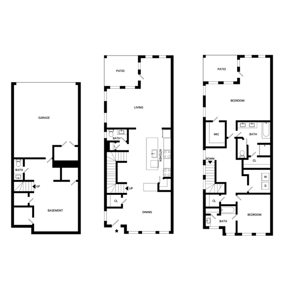 A black and white abstract image with geometric shapes.
