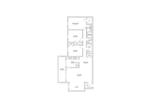 3 Bed, 2 Bath, 1601 sq. ft. Starling floor plan