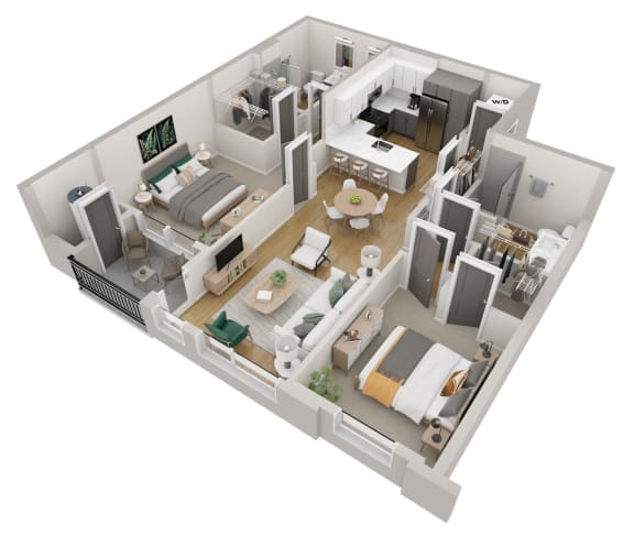 a floor plan of a house with a bedroom and a living room