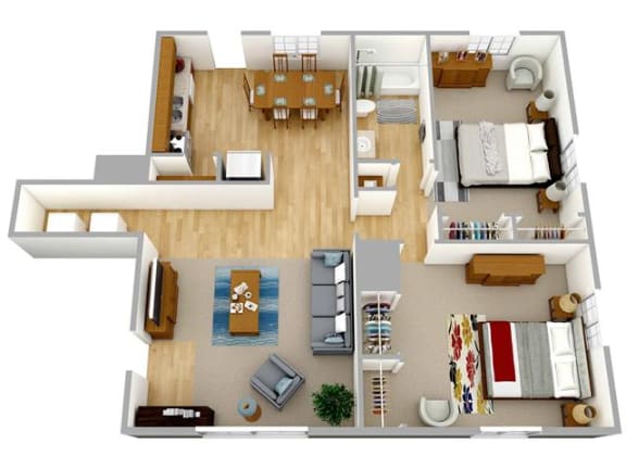 Audubon Briarcliff apartments in Atlanta Georgia photo two bedroom floorplan