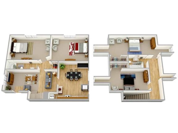 Audubon Briarcliff apartments in Atlanta Georgia photo of four bedroom floorplan