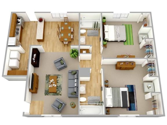 Audubon Briarcliff apartments in Atlanta Georgia photo two bedroom floorplan
