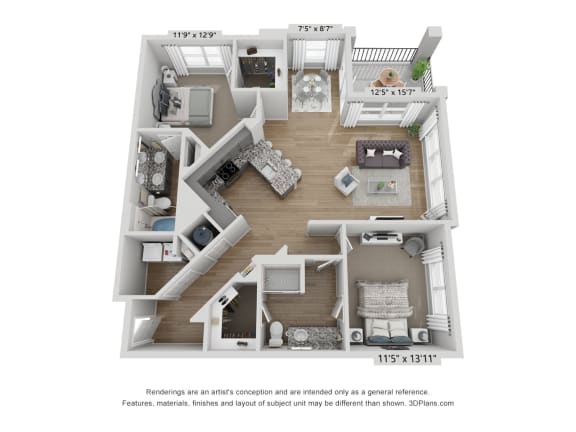 Photo of Heritage Towers floorplan showing a two bedroom layout with a private patio balcony Heritage Towers Apartments lewisville tx apartments apartments near lewisville tx lewisville apartments