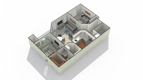 the?? floor plan of a small apartment