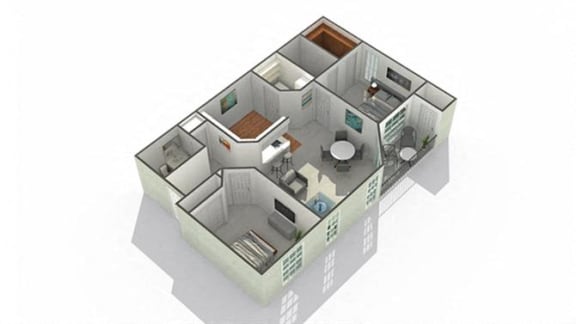 an image of a 3d floor plan of a house