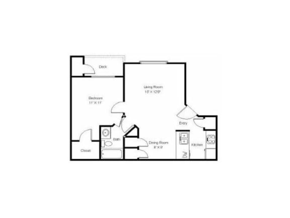 floor plan photo of studio apartment
