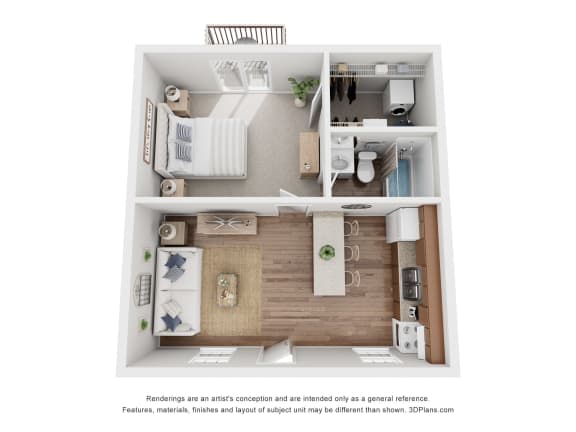 a stylized floor plan of a 2103 sq ft apartment