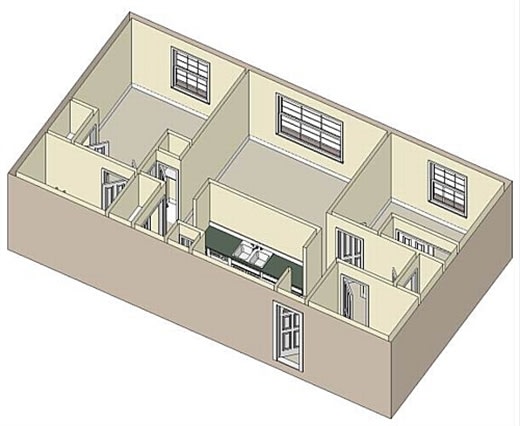 2 Bed - 2 Bath |910 sq ft