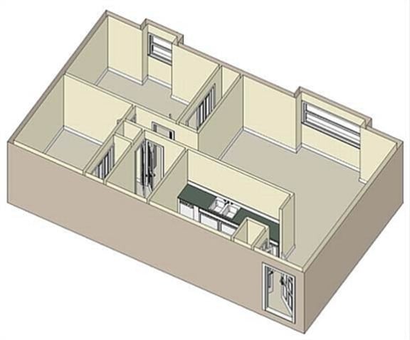 2 Bed - 1 Bath |935 sq ft