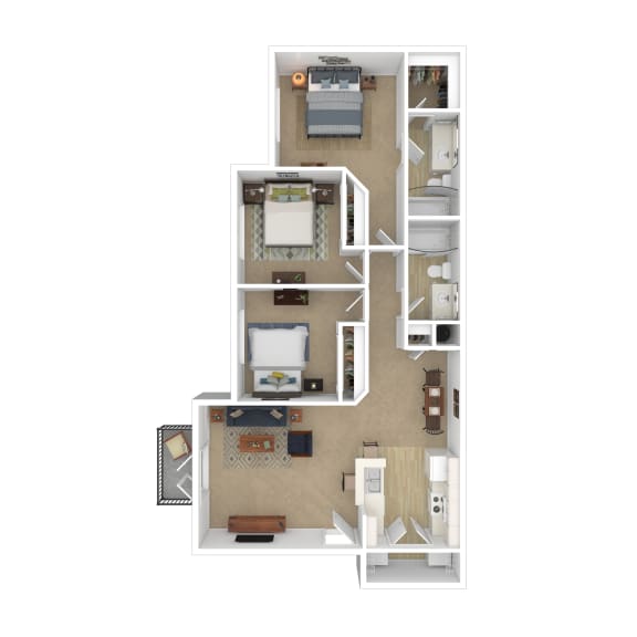 Oak Hollow 3 bed 2 bath