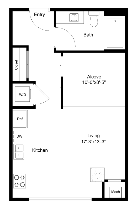 Floor Plan  Olive | Alcove 6