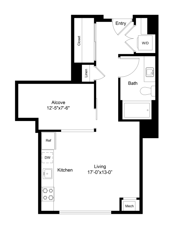 Floor Plan  Olive | Alcove 7