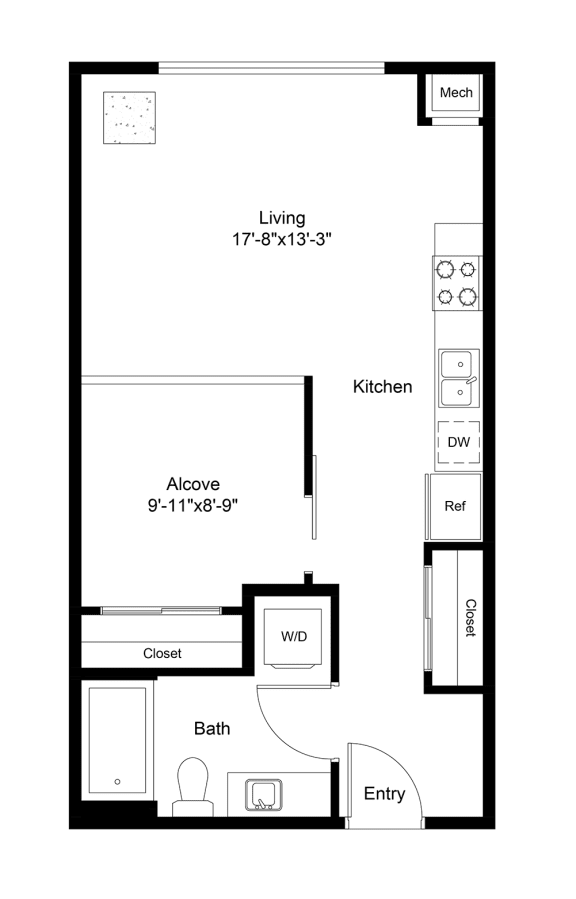 Floor Plan  Olive | Alcove 9