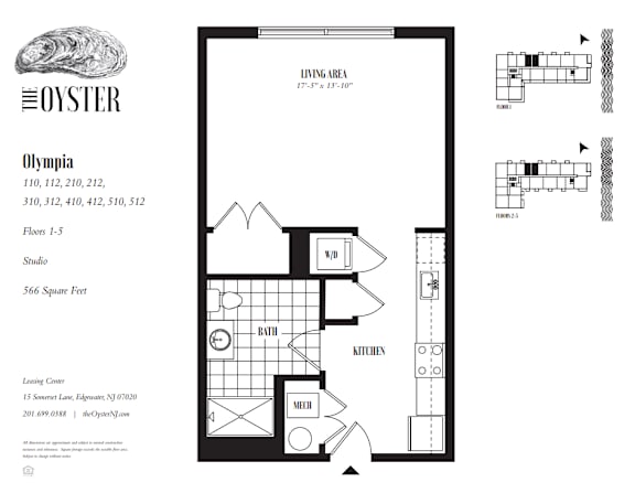 A black and white image of a floor plan for an apartment named Olympia.