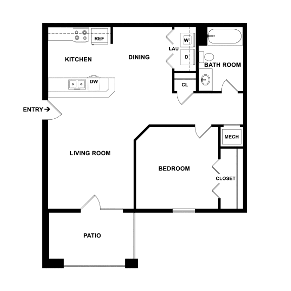 Sevierville_TN_Apartment_OverlookatAllensville_1 bedroom 1 bath 2D Furnished