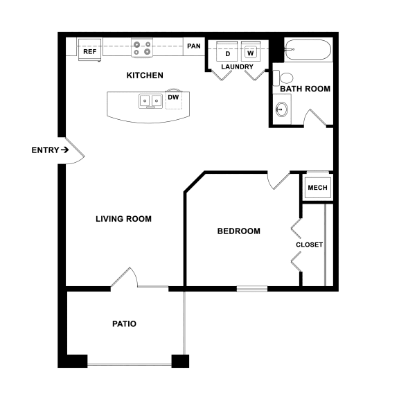 Sevierville_TN_Apartment_OverlookatAllensville_1 bedroom 1 bath 2D