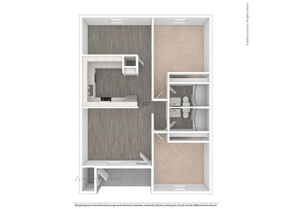 a floor plan of a small apartment with a bathroom