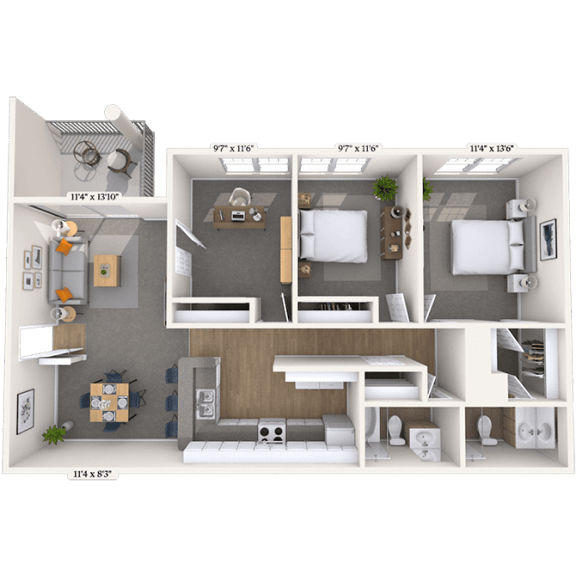 Floor Plan  3 Bedroom