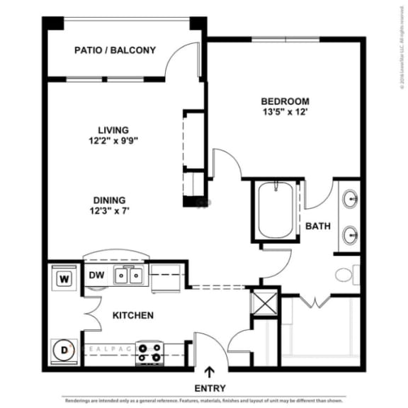 2D rendering of floor plan