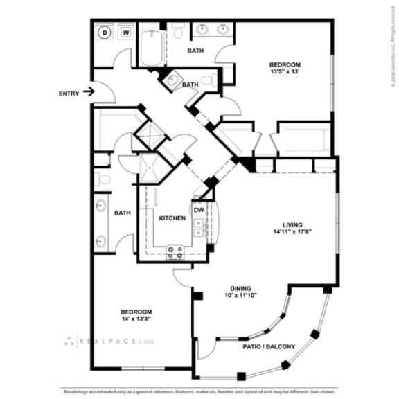 2D rendering of floor plan