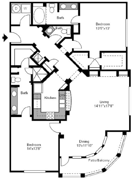 2D rendering of floor plan