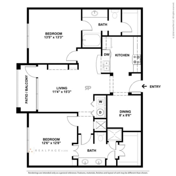 2D rendering of floor plan