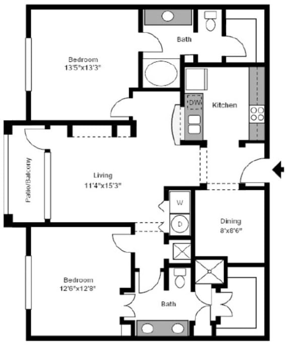 2D rendering of floor plan