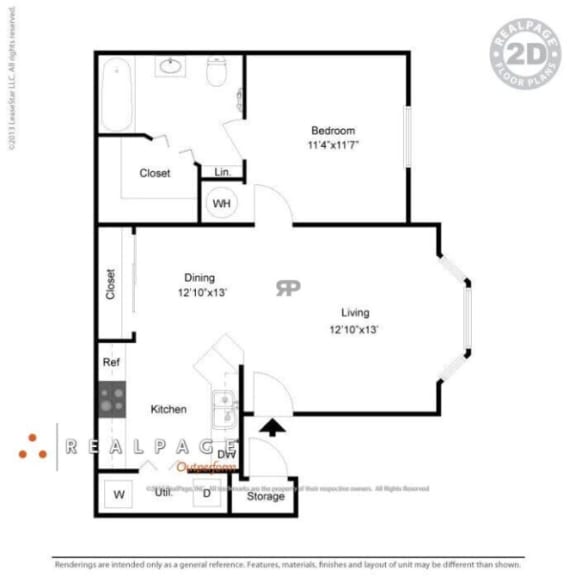 A rendering of a floor plan