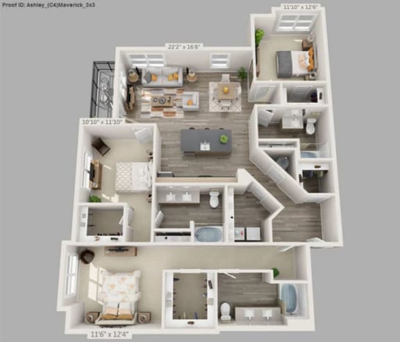 MAVERICK-1 Floor Plan at The Ashley, Charleston, 29407