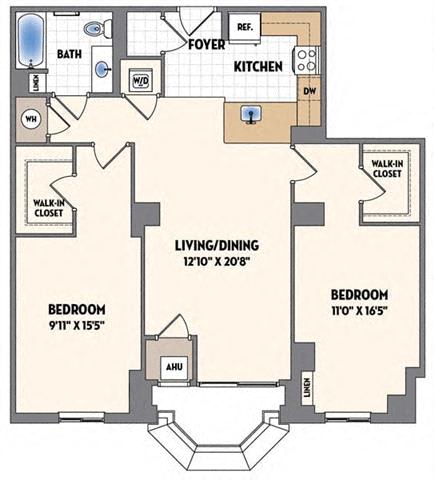 a floor plan of a house with a mix of bedrooms and baths