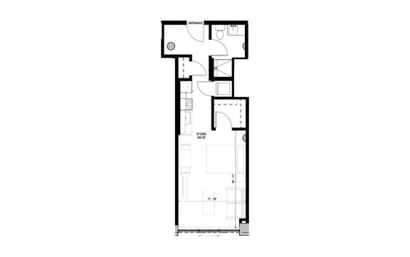 floor plan of 55 north 2nd floor of an apartment