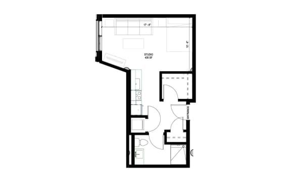 Floor Plan  floor plan of the renovated apartment