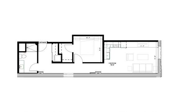 floor plan of the lower level of the house