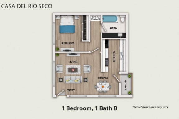 a 1 bedroom 1 bath floor plan