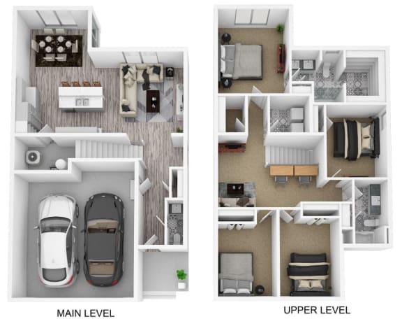 Pine B Main and Upper Levels