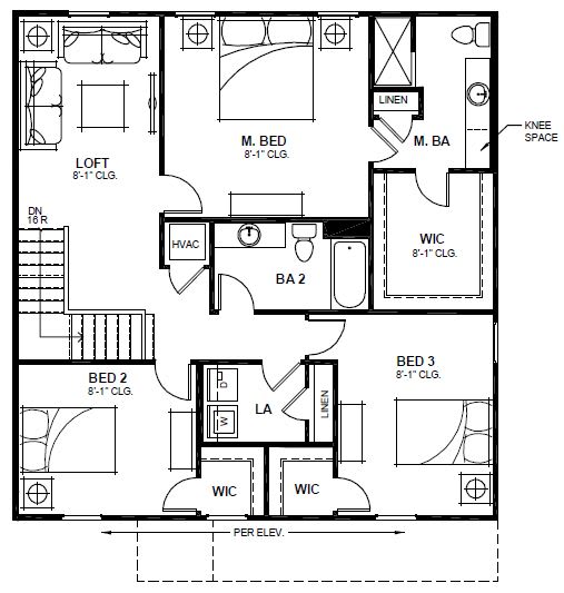 a floor plan of a small house with bedrooms and a bathroom