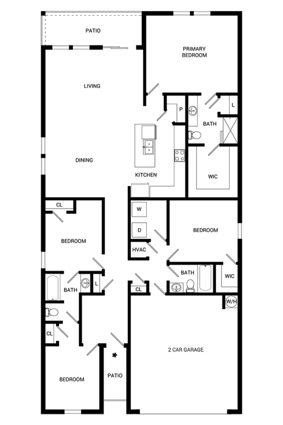 A black image with white shapes and a small white dot at the top right corner.