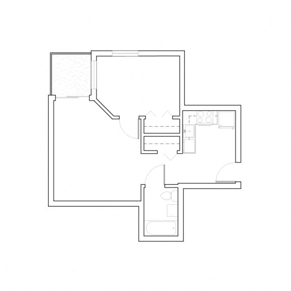 Rubix 1b 1b floor plan
