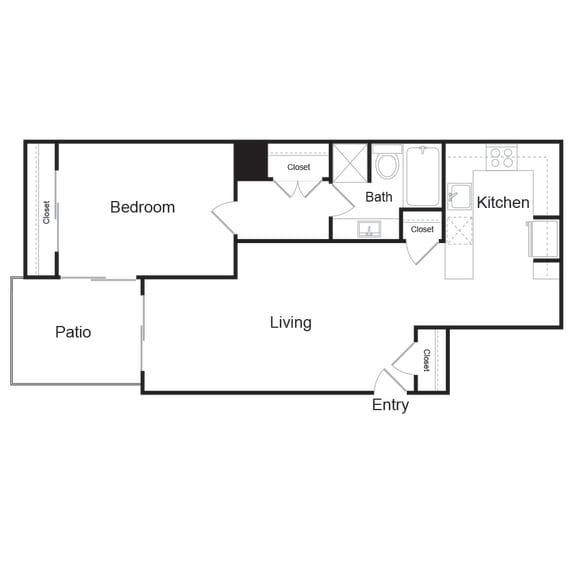 a floor plan of a bedroom apartment