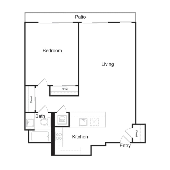 Floor Plan  a floor plan of a bedroom apartment