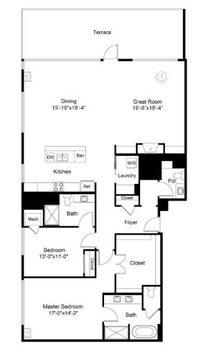 Floor Plan  a floor plan of a small house