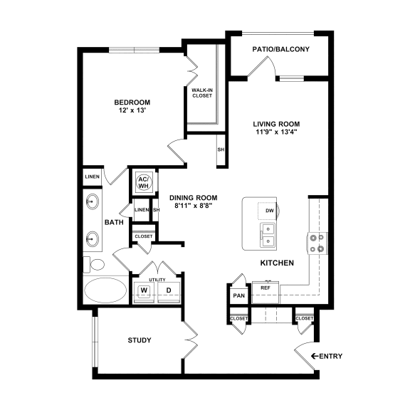 Sawgrass Creek Apartments in New Port Richey photo of one bedroom floorplan