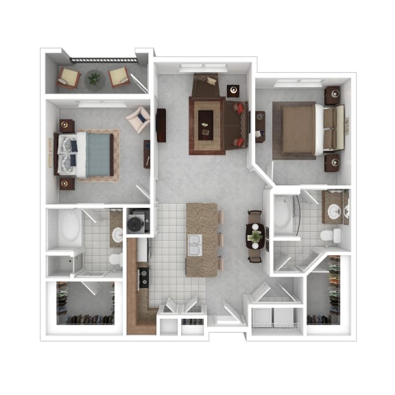 Floor Plan  Sawgrass Creek Apartments in New Port Richey, FL photo of a two bedroom floorplan