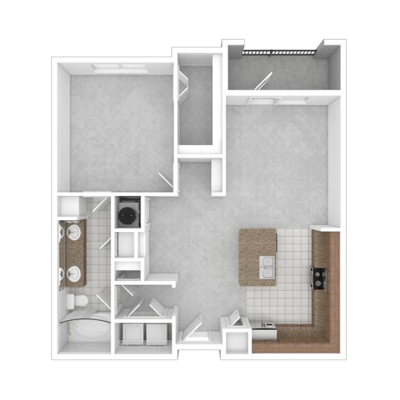 Sawgrass Creek Apartments in New Port Richey, FL photo of a floorplan of a one bedroom apartment